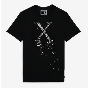 Express Black Fall Away Logo Graphic T-Shirt